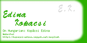 edina kopacsi business card